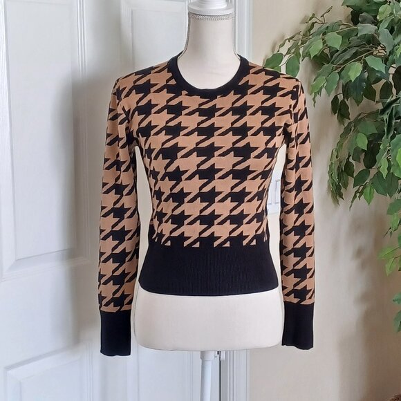 EUC Endless Rose Knit Houndstooth Sweater Size Medium - Picture 5 of 7
